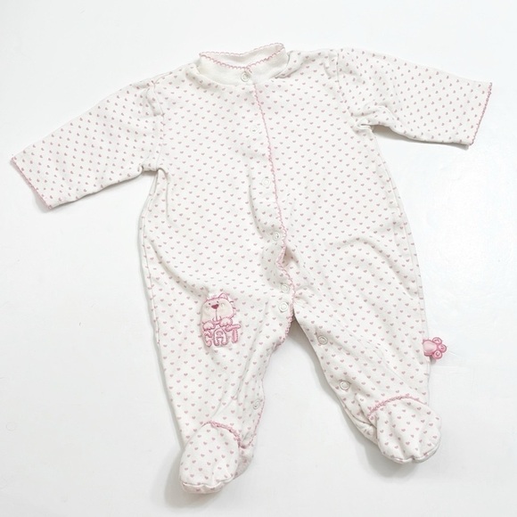 New Baby CAT baby girls footie - Picture 1 of 2